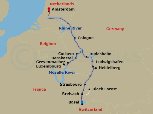 map of itinerary