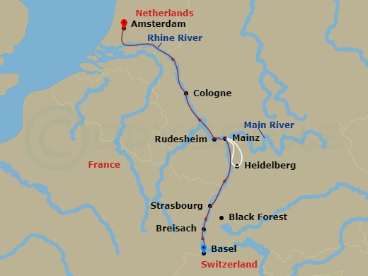map of itinerary