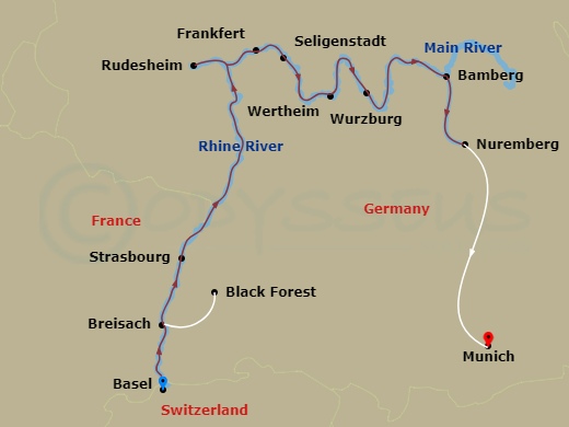 map of itinerary