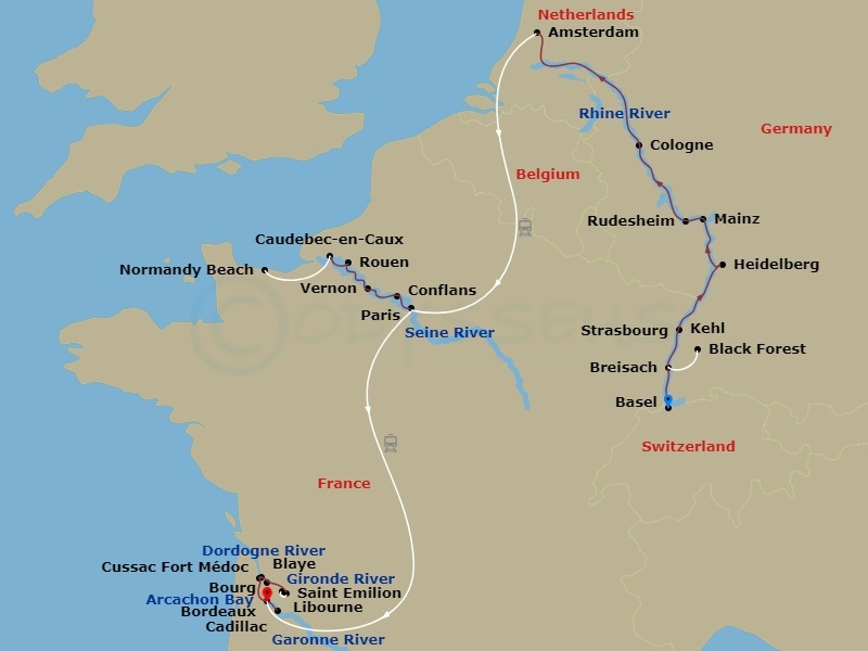map of itinerary