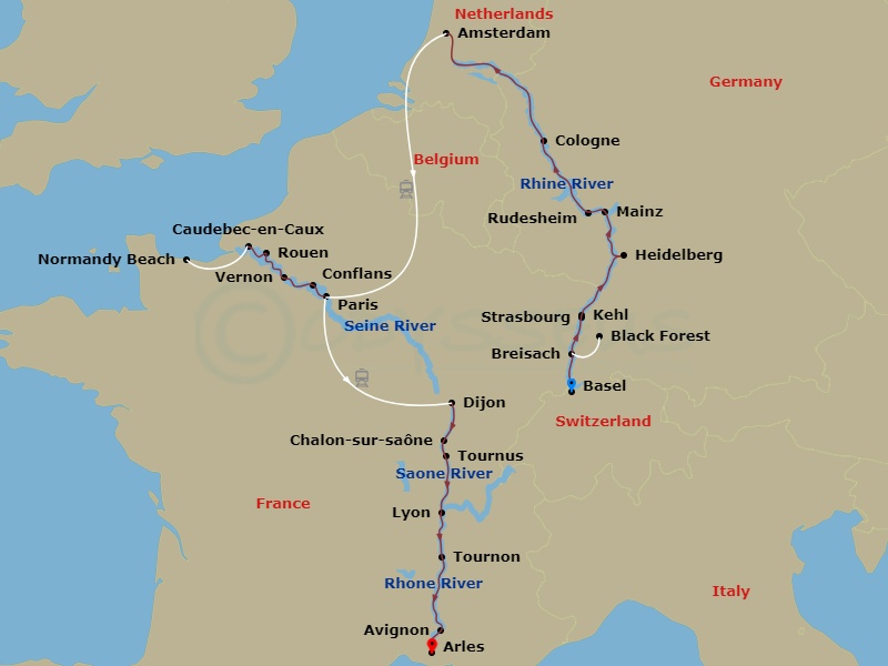map of itinerary