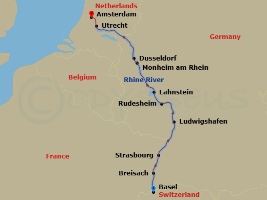 map of itinerary