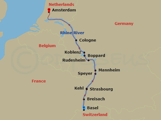 map of itinerary