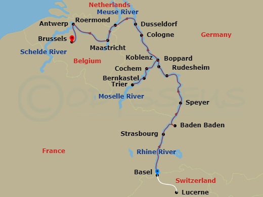 map of itinerary