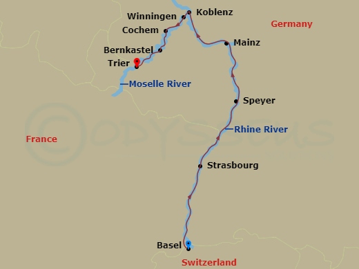 map of itinerary