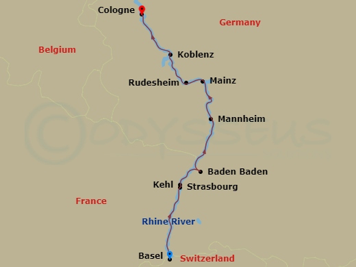 map of itinerary