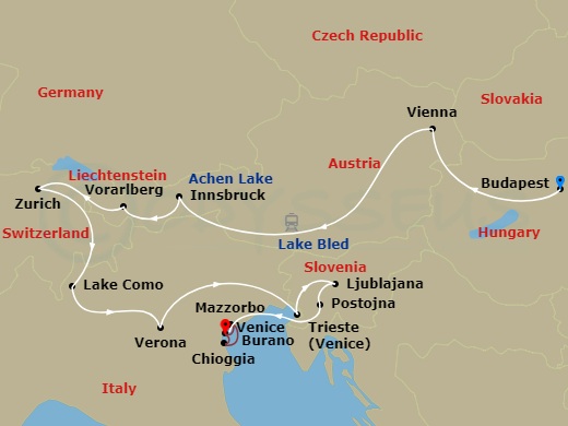 map of itinerary