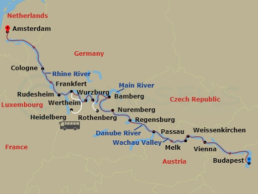 map of itinerary