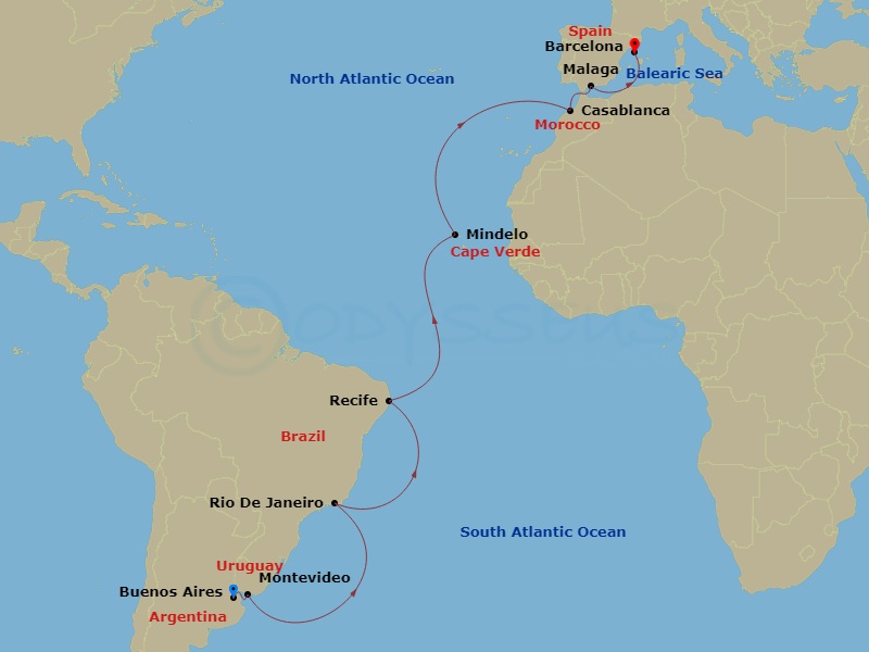 map of itinerary