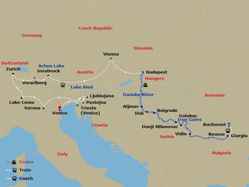 map of itinerary