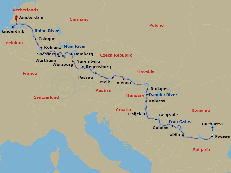 map of itinerary