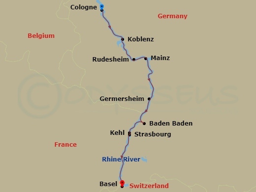 map of itinerary
