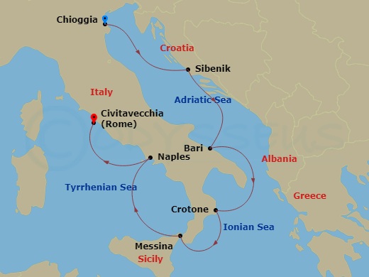 map of itinerary