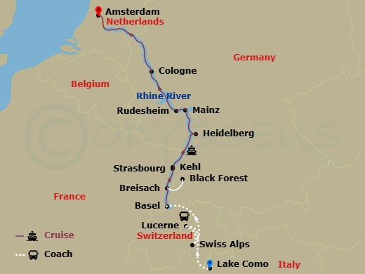 map of itinerary
