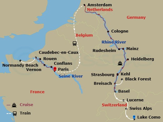 map of itinerary