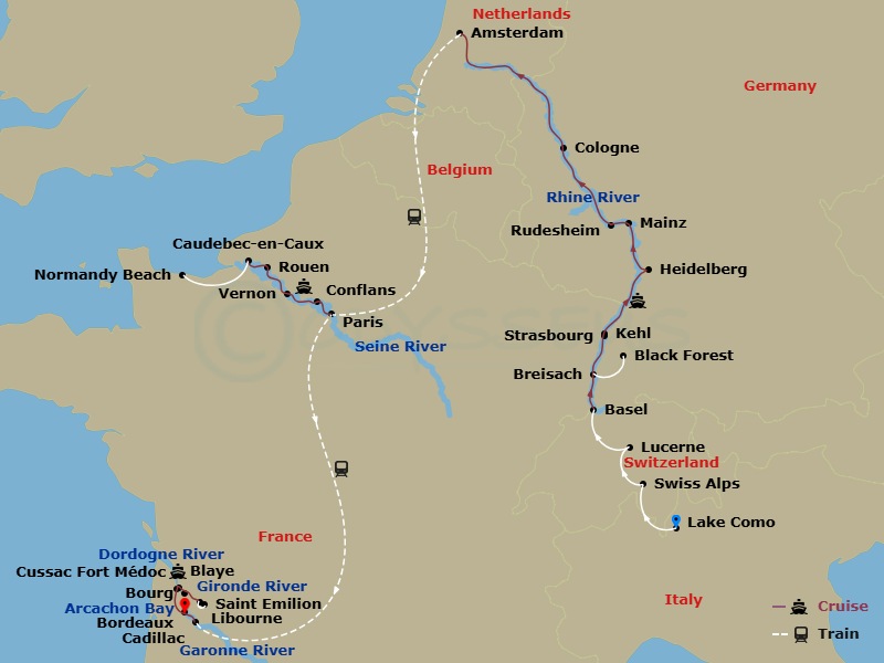 map of itinerary