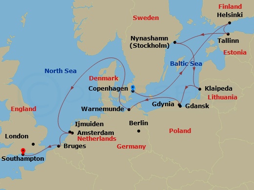 map of itinerary