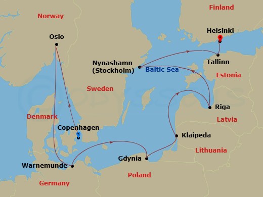 map of itinerary