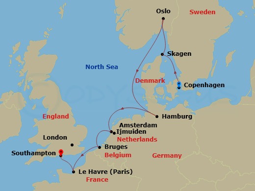 map of itinerary
