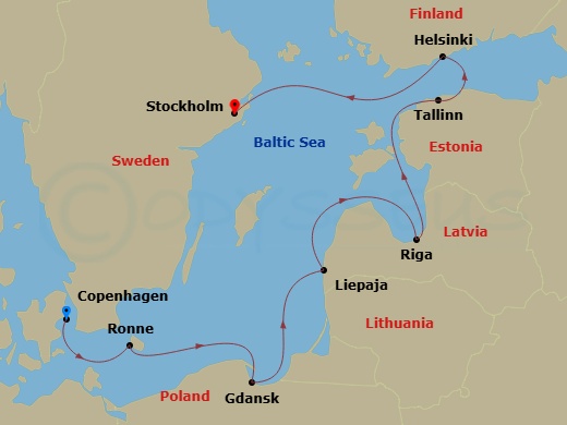 map of itinerary