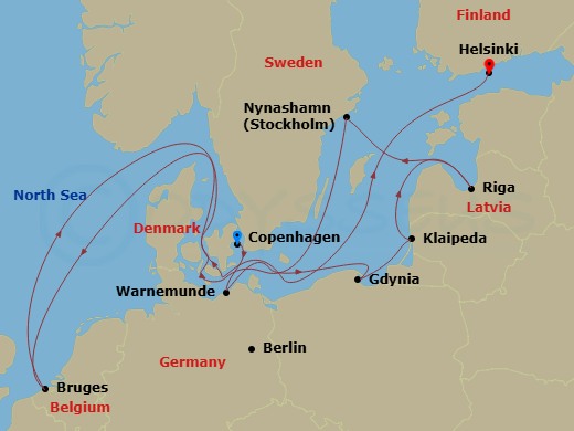 map of itinerary