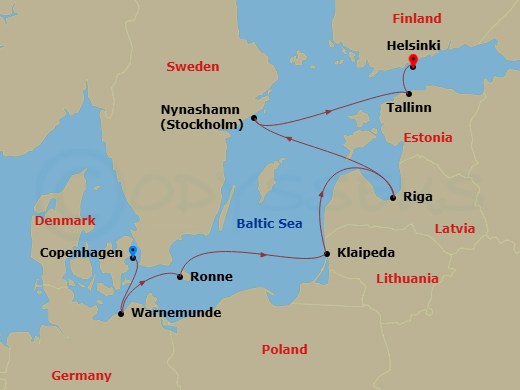 map of itinerary