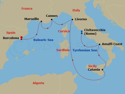 map of itinerary