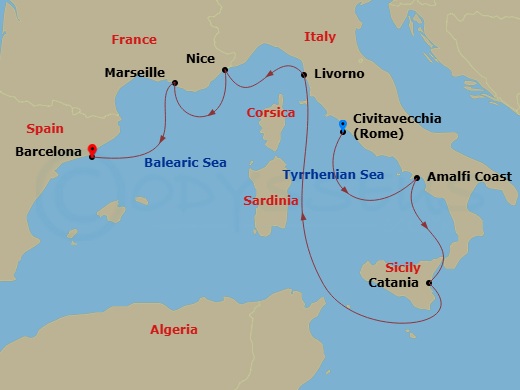 map of itinerary