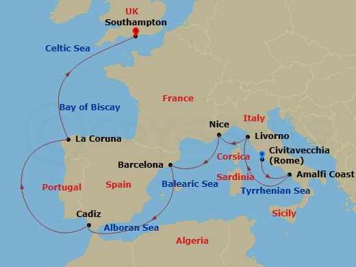 map of itinerary