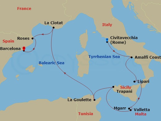 map of itinerary