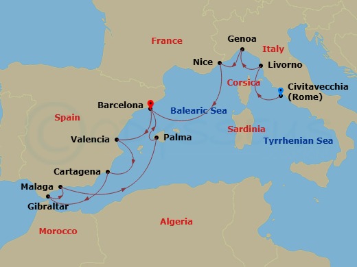 map of itinerary