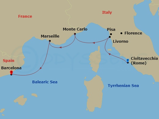 map of itinerary