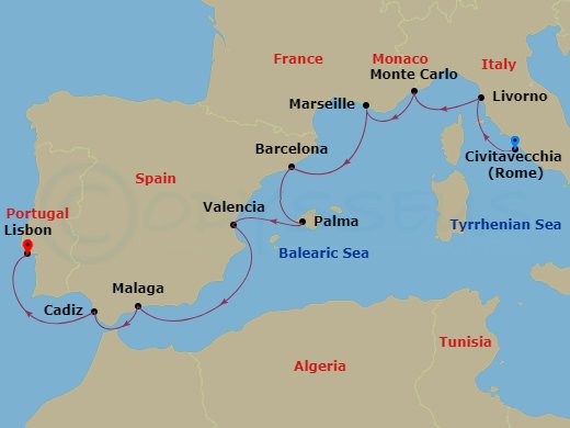 map of itinerary