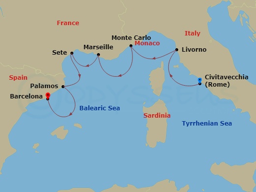 map of itinerary