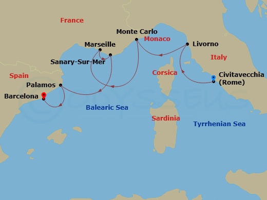 map of itinerary
