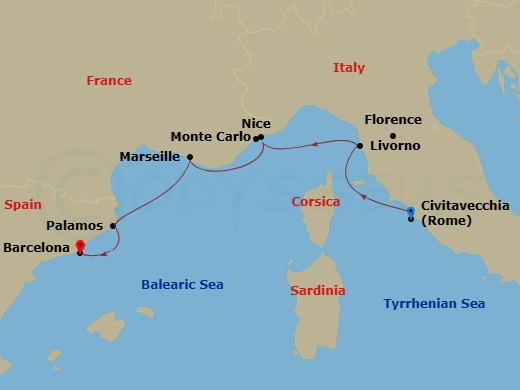 map of itinerary