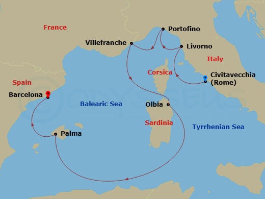 map of itinerary