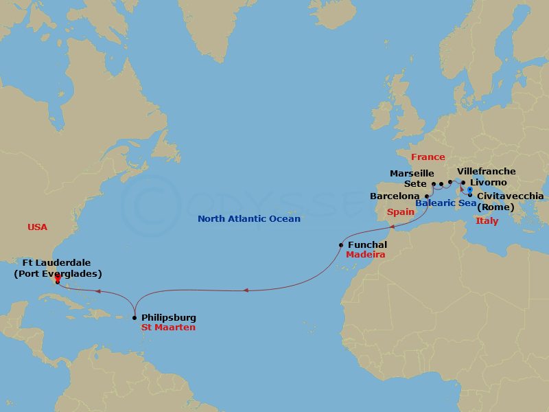 map of itinerary