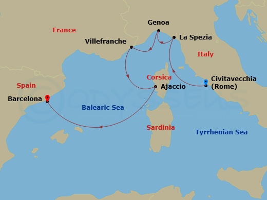 map of itinerary