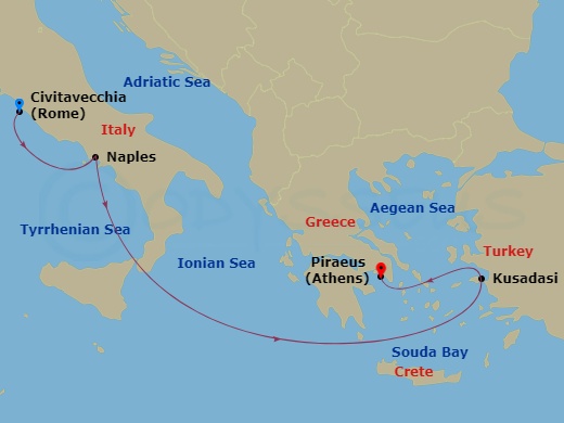 map of itinerary
