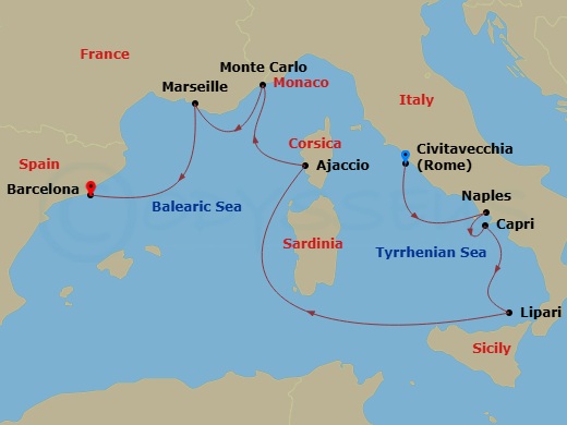 map of itinerary