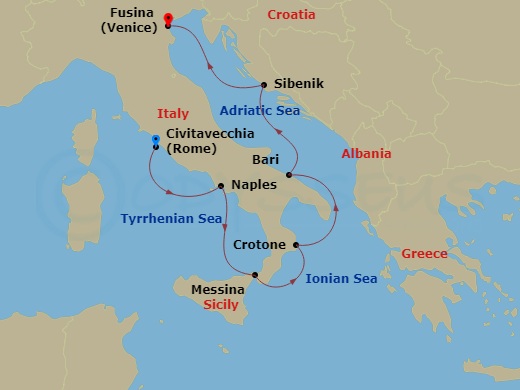 map of itinerary