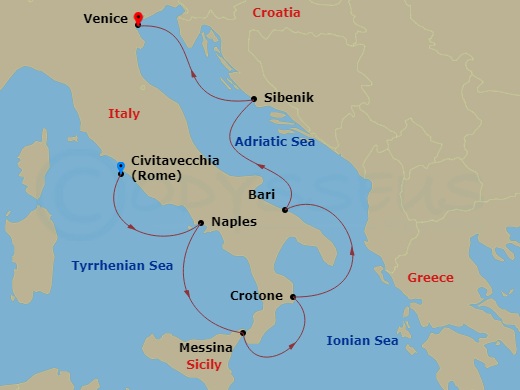 map of itinerary