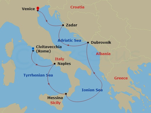 map of itinerary