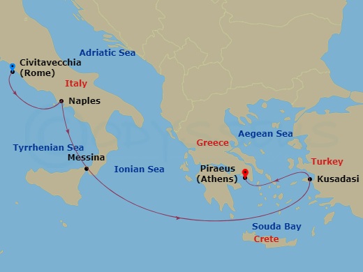 map of itinerary