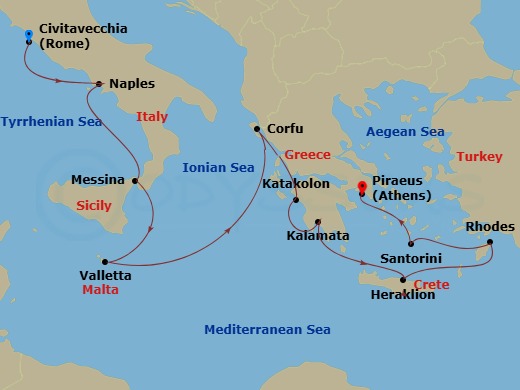 map of itinerary