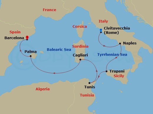 map of itinerary