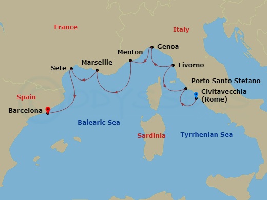 map of itinerary