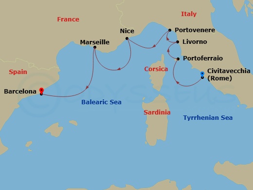 map of itinerary