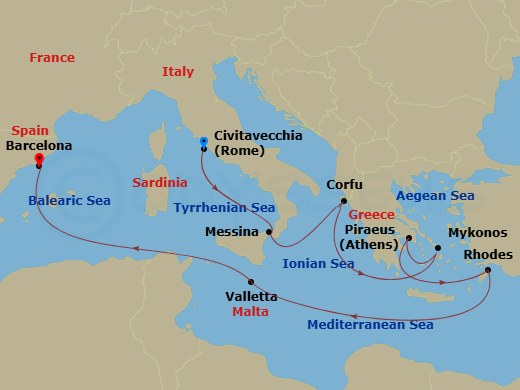 map of itinerary